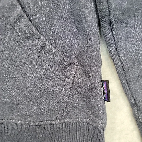PATAGONIA Ridge Rise Women Sz S Midweight Zip Hoodie Jacket Organic Cotton Blue - Picture 5 of 12